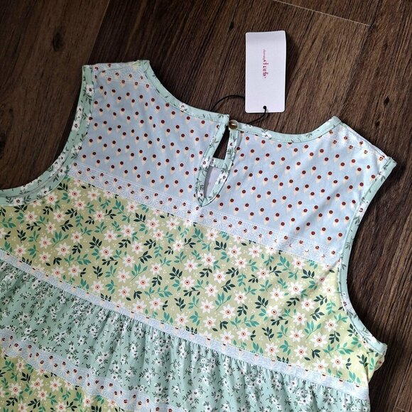 NWT Charming Charlie Flowy Maxi Dress Soft Gardening Floral Cottage Feminine - Picture 8 of 9